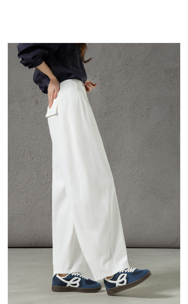 Demana UPF50+ Sun Protection Curved Blade Pants Spring Simple Pleated Loose Slim Casual Pants for Women Premium Feel 11