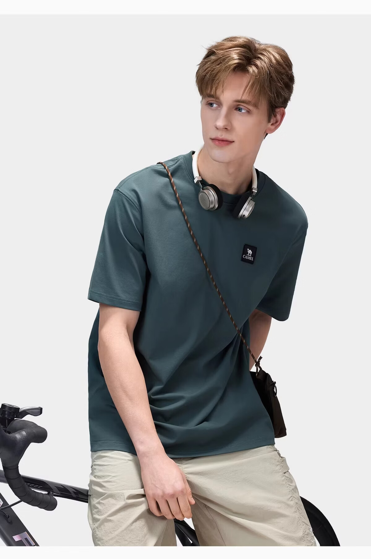 CAMEL Outdoor T-Shirt 26 Spring Summer Unisex Three-Protection Cotton Breathable Stretch Oil-Resistant Water-Repellent Top A36BAXN091 17