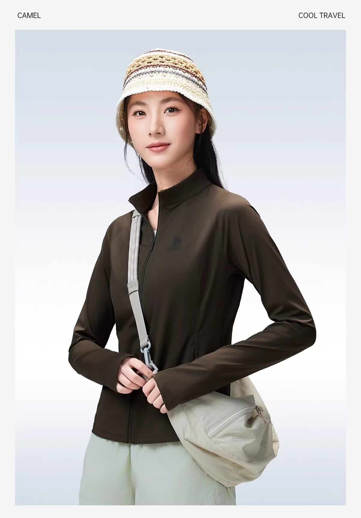 CAMEL Outdoor Women's Short Slim Breathable Cooling Sunscreen Jacket 2026 Spring Summer New 1167 22