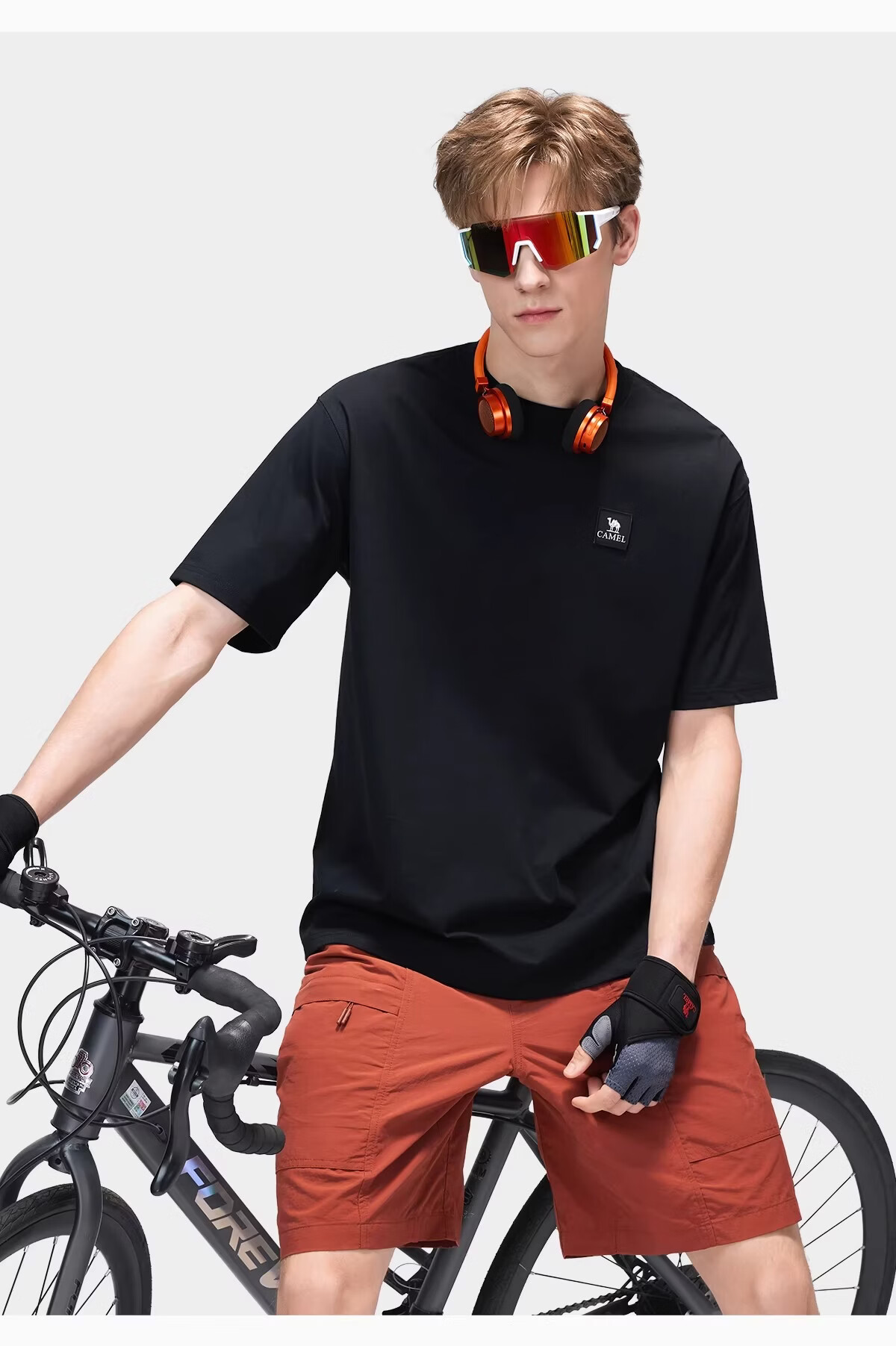 CAMEL Outdoor T-Shirt 26 Spring Summer Unisex Three-Protection Cotton Breathable Stretch Oil-Resistant Water-Repellent Top A36BAXN091 20