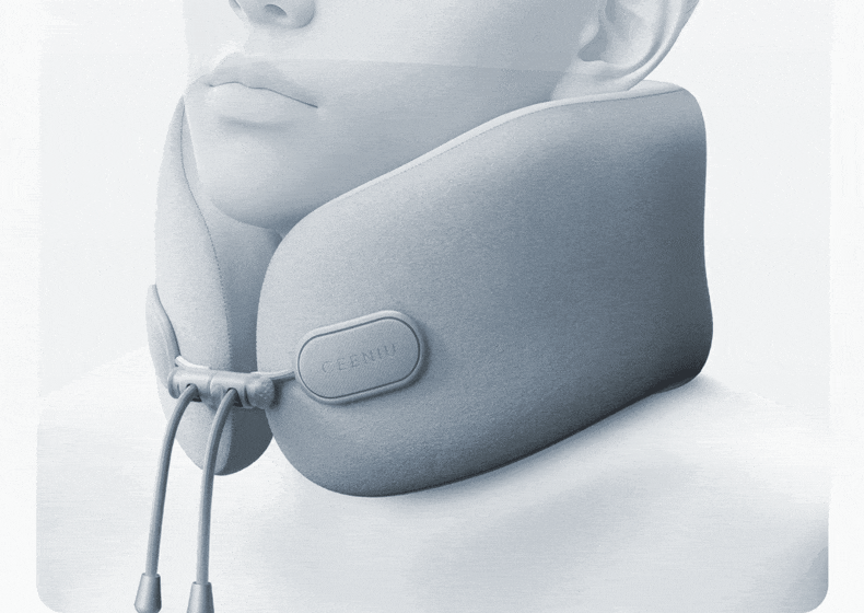 CEENIU Long-Distance Travel U-Shaped Neck Support Pillow Portable Foldable U-Shape Headrest Neck Pillow for Airplane and High-Speed Train 19