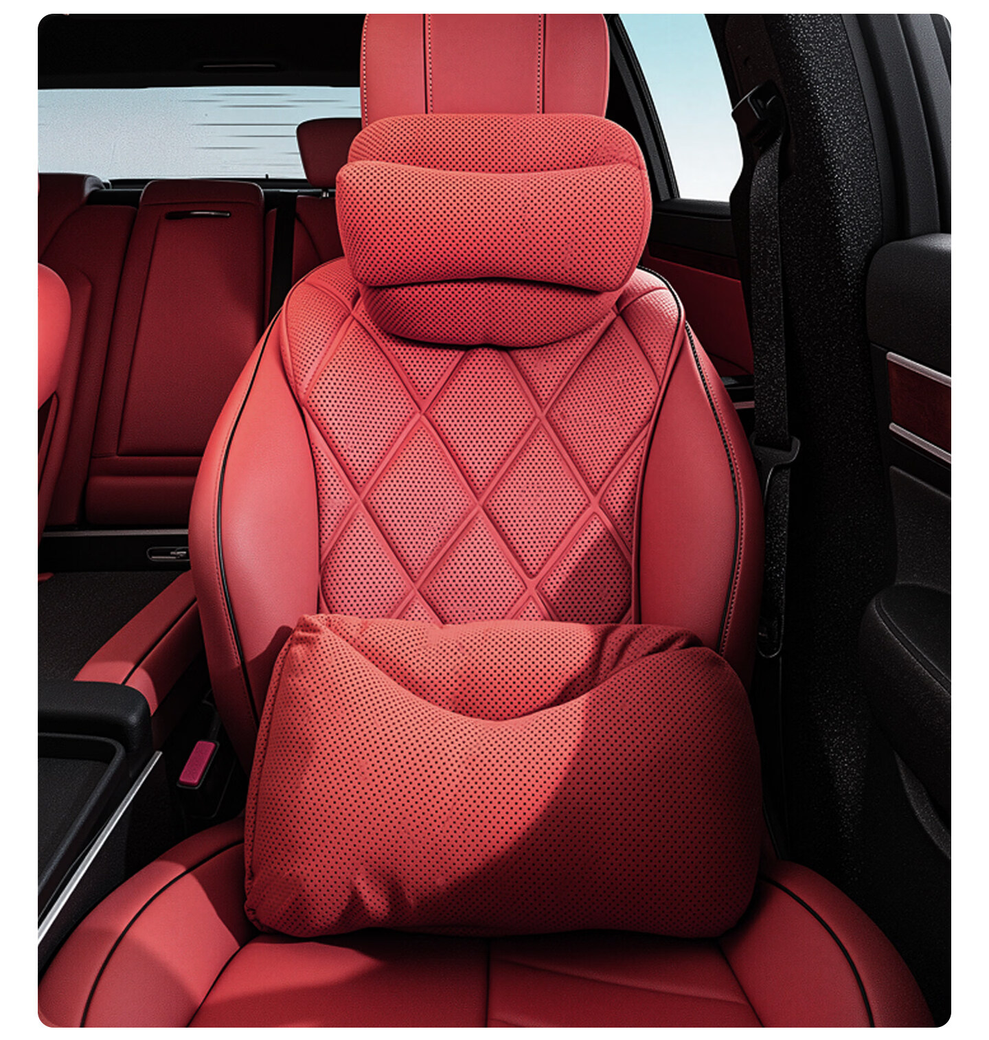 MINISO Car Headrest Neck Pillow Lumbar Support Cushion Office Nap Pillow Ideal for Car Use 14