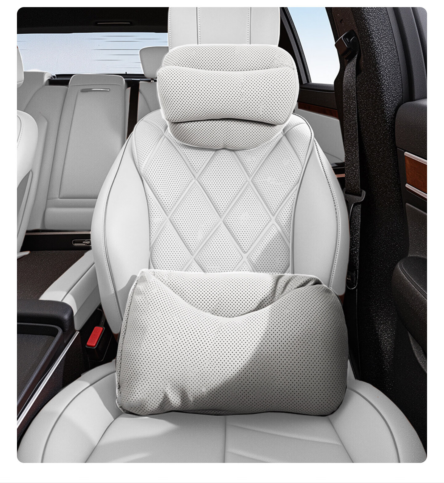 MINISO Car Headrest Neck Pillow Lumbar Support Cushion Office Nap Pillow Ideal for Car Use 13
