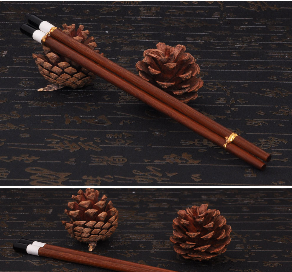 富沃达 银筷子 包银木筷 银餐具 银珠木柄筷子