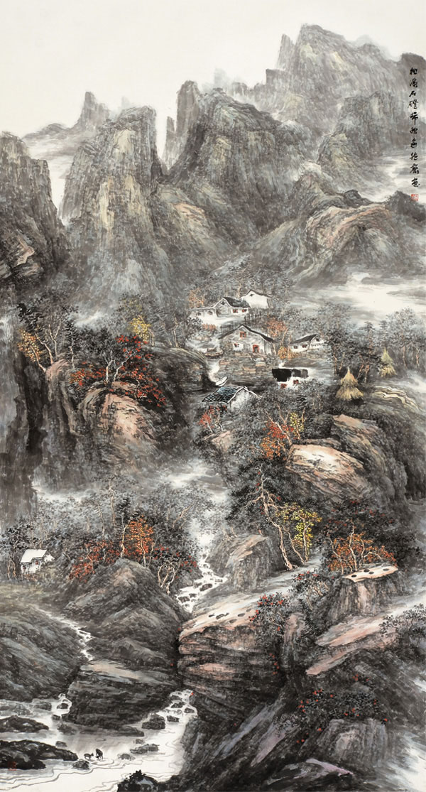 辽宁省美协会员 李依《沂蒙山色》16平尺