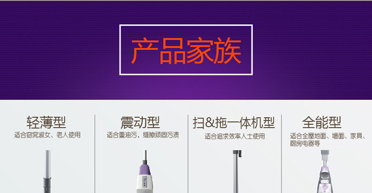 
                                小田（Xiotin）蒸汽拖把 7335CH-1 轻薄静音/除尘去污/杀菌除螨 深层洁净（金属灰高度可调）            