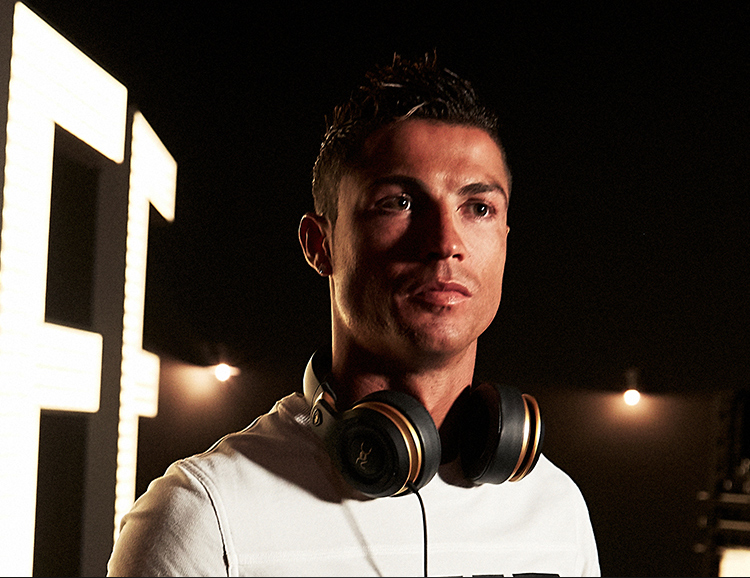 魔声(monster)roc sport c罗 dj耳机 头戴包耳式 超重低音 黑金