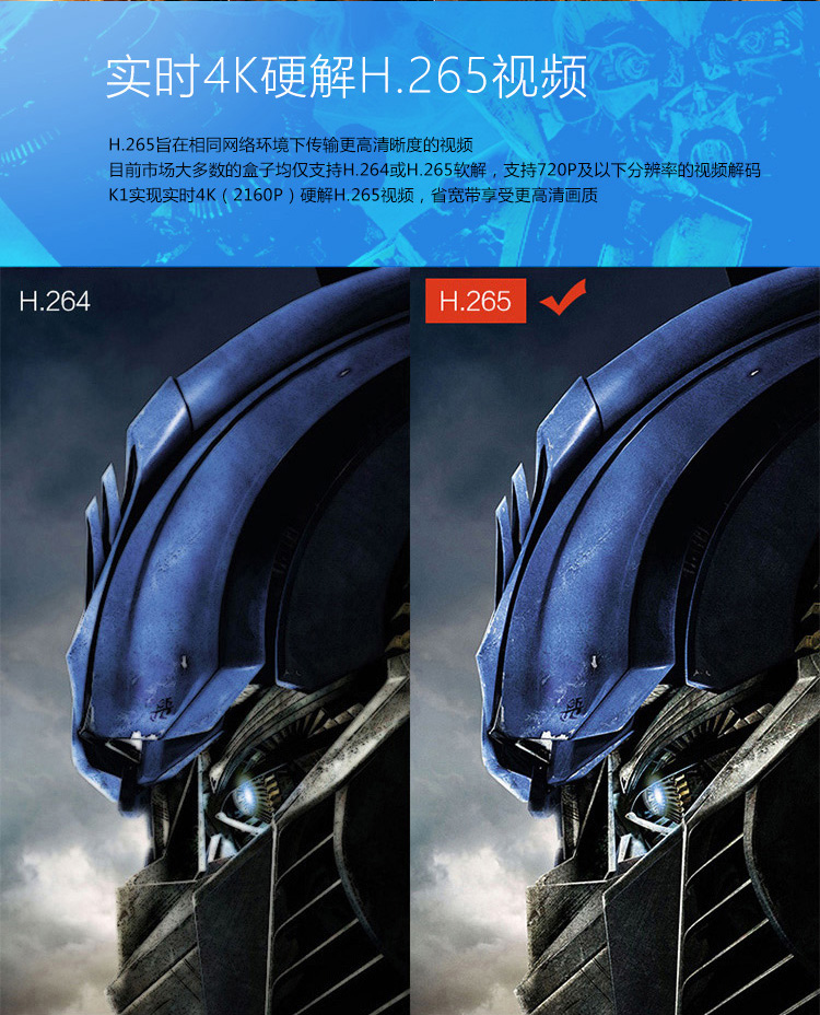 优酷（youku）YK-K1 网络电视机顶盒旗舰版 超强硬件配置 优酷土豆海量精彩内容 4K 3D专享