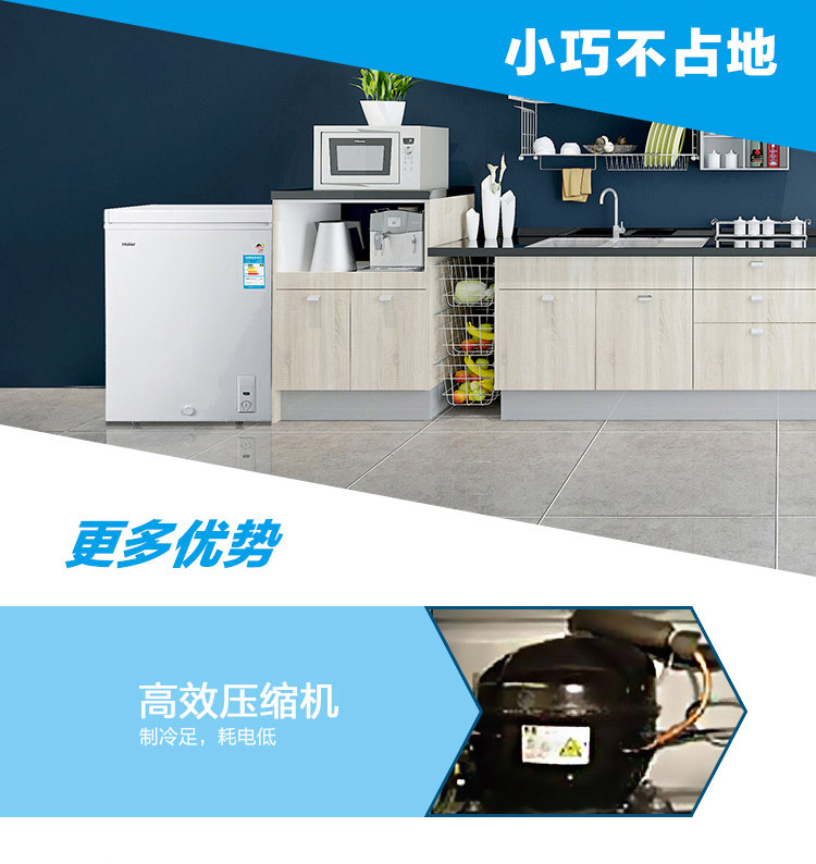 
                                                            海尔（Haier） 102升家用冷藏冷冻转换冰柜 节能单温母乳冷柜小冰箱 BC/BD-102HT                