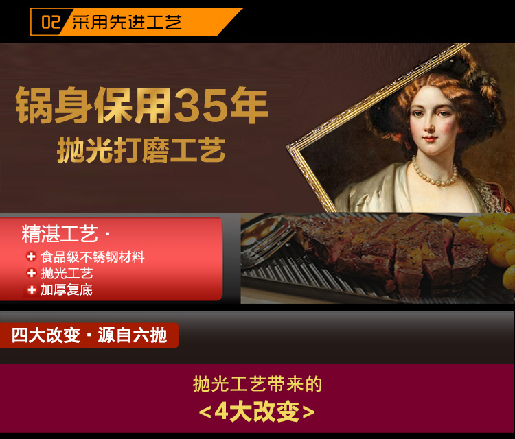 金钥匙（GOLDEN KEY）蒸锅30cm 铁金刚四层不锈钢电磁炉通用蒸笼GK-30T8F