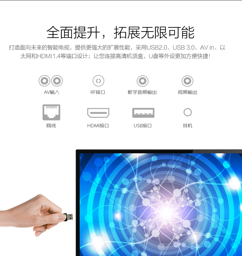 
                                        康佳(KONKA)LED32S1 32英寸 智能网络WIFI平板液晶卧室电视机                