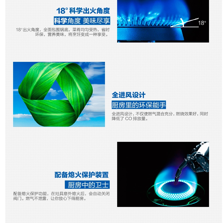 
                                                            海尔（Haier）4.1KW鸳鸯火 不锈钢嵌入式燃气灶（天然气）JZT-QE3G(12T)                
