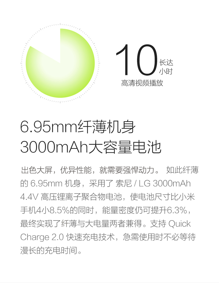 小米 Note 白色 移动联通双4G手机 双卡双待