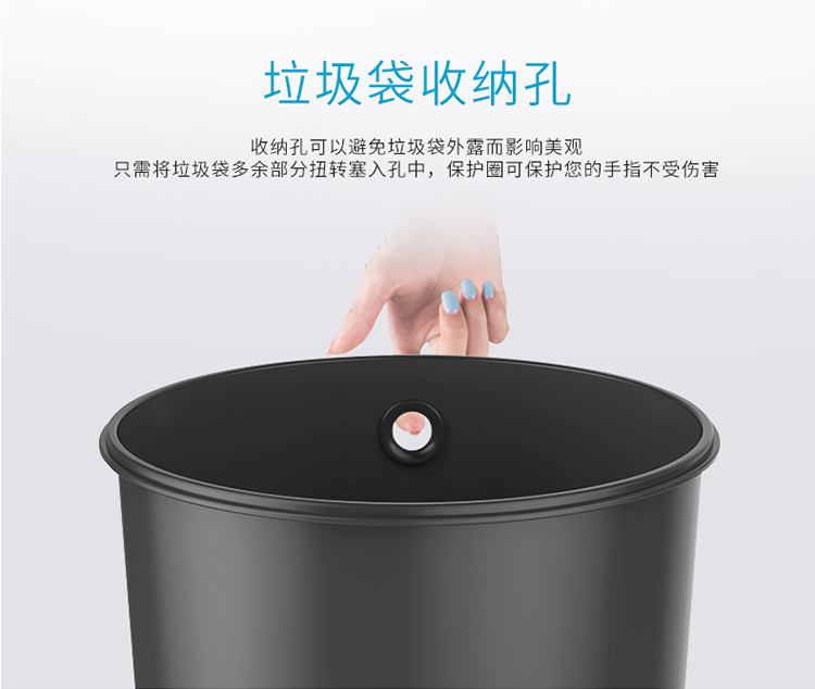 得力(deli)11L时尚脚踏不锈钢垃圾桶 低噪防臭液压缓降卫生桶 9552