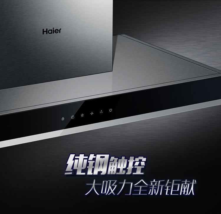 
                                                            海尔（Haier）大吸力 18立方米瞬吸 不锈钢机体 一级能效 触控欧式抽油烟机CXW-200-E900T6A                