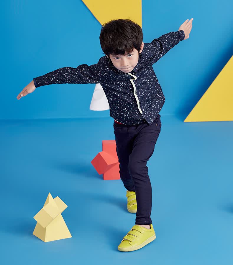 kids品牌童装男童衬衣儿童韩版棉质百搭打底衬衫童装上衣秋冬新款e
