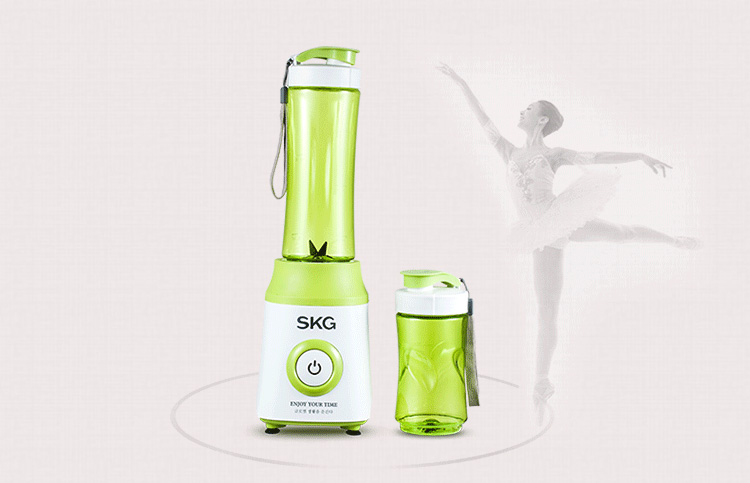 SKG榨汁机多功能料理机便携式搅拌机2070绿色