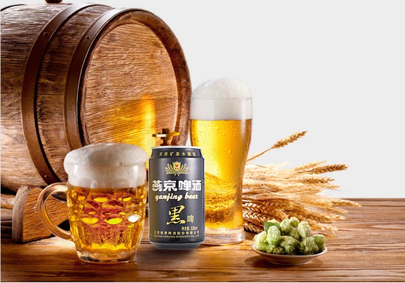 燕京啤酒 12度黑啤听罐装 330ml*24整箱装