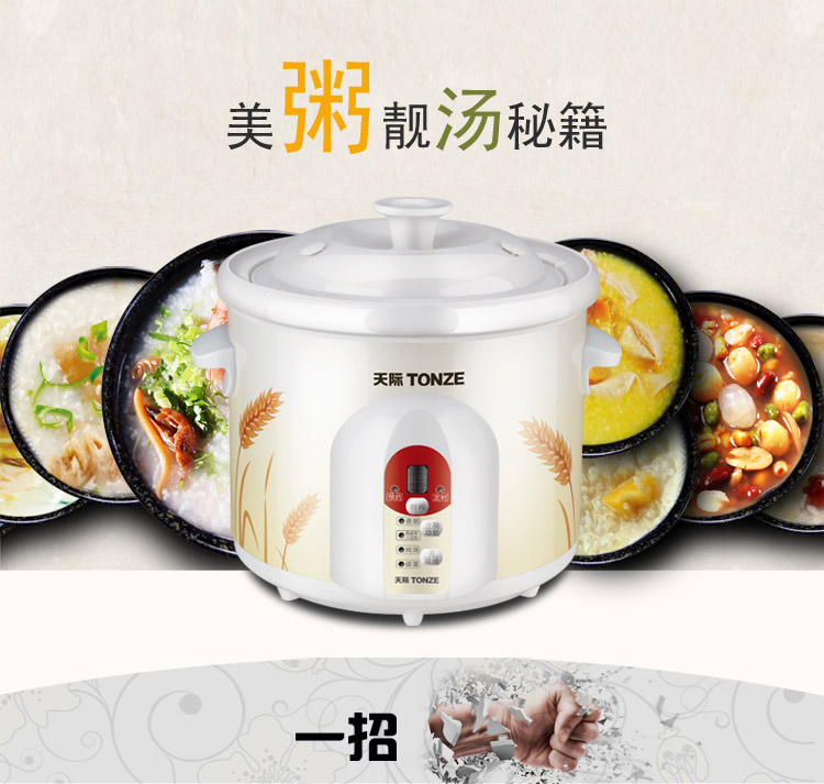
                                        天际(TONZE)ZZG-W550T电炖锅煮粥锅5L                