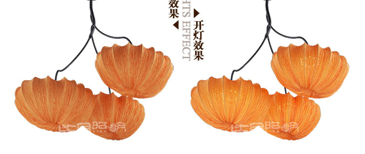 比月照明 现代中式灯具新古典海洋布艺客厅餐厅装饰酒吧吊灯3339 白色50cm 52cm