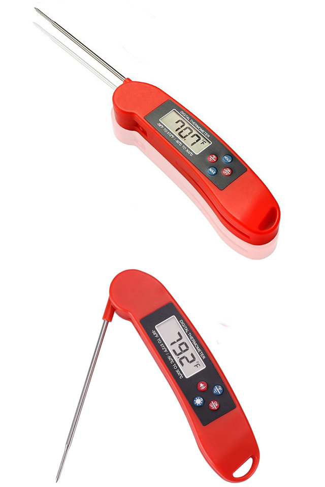 雨花泽(yuhuaze)语音播报厨房食品温度计 探针式电子温度计 测水温