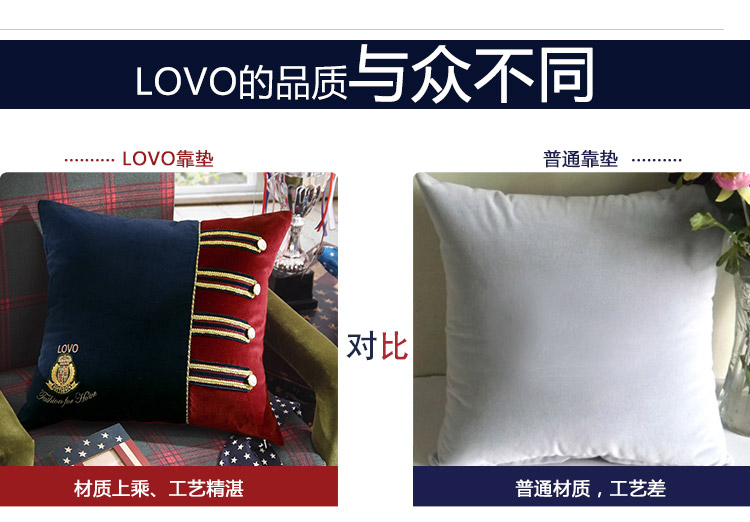 LOVO 靠垫 徽章系列靠垫-纽扣星辰50*50