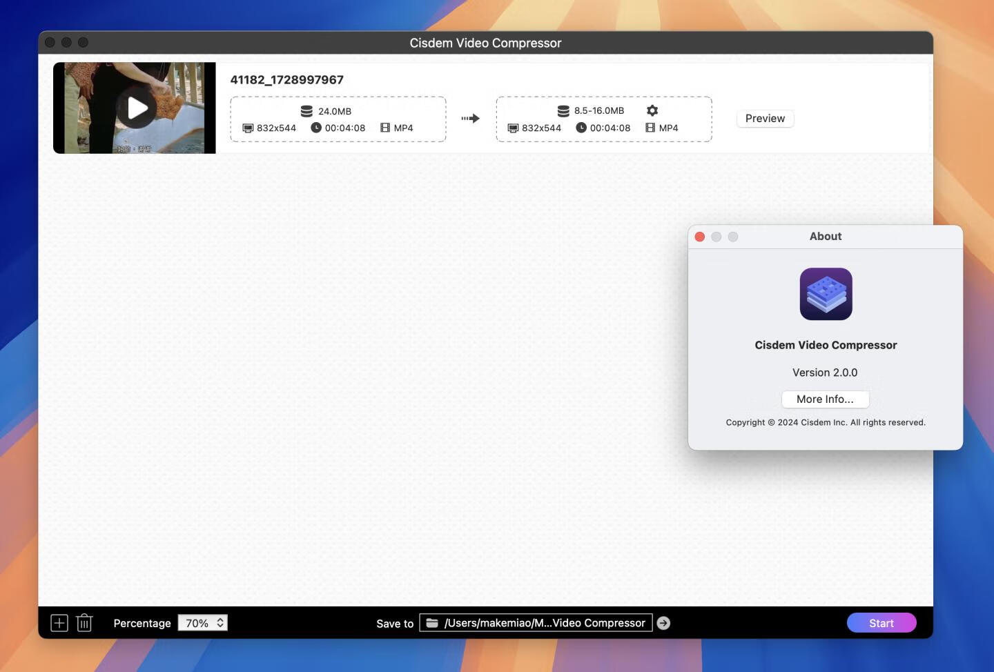 Cisdem Video Compressor for Mac v2.0.0 免激活版 视频无损批量压缩