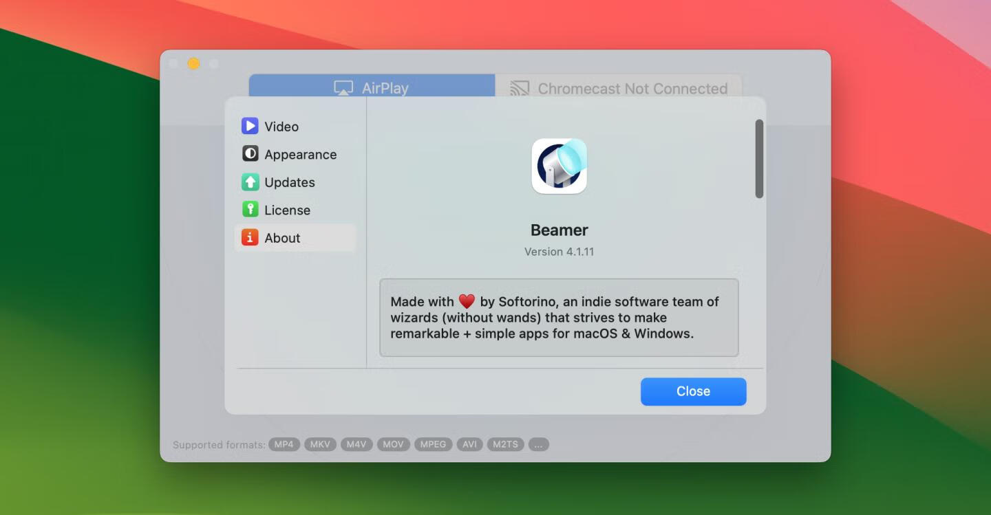 Beamer for Mac v4.1.11激活版 TV流媒体视频播放器