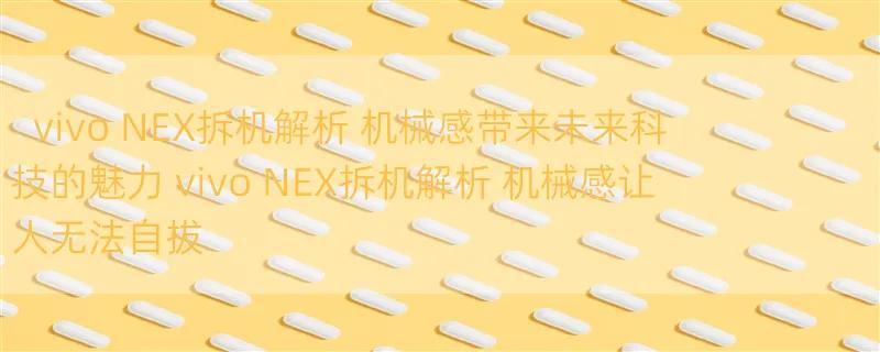 vivo NEX拆机解析 机械感带来未来科技的魅力 vivo NEX拆机解析 机械感让人无法自拔