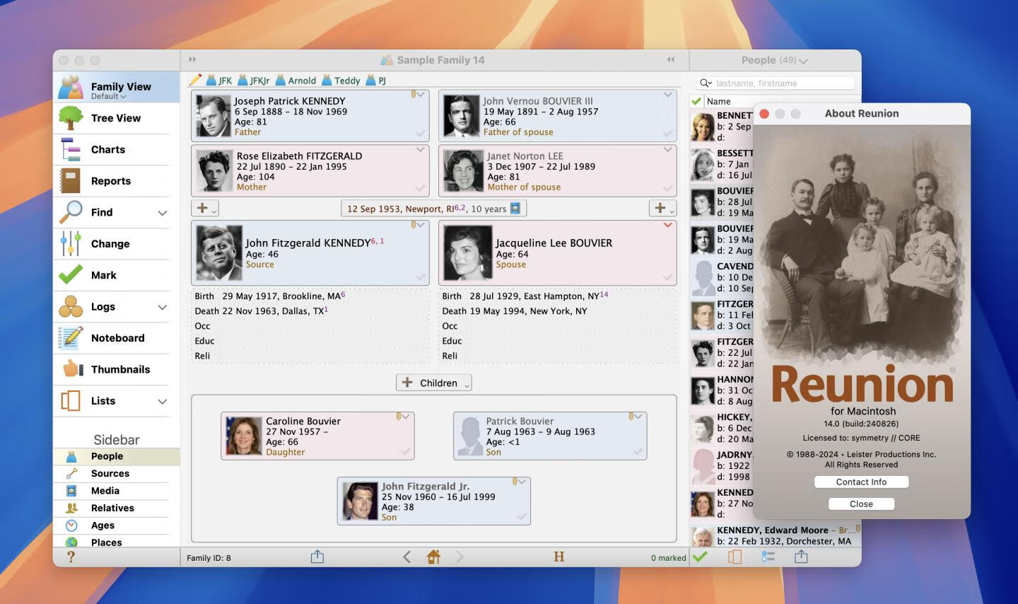 Reunion 14 for Mac v14.0注册激活版 家族图谱记录工具