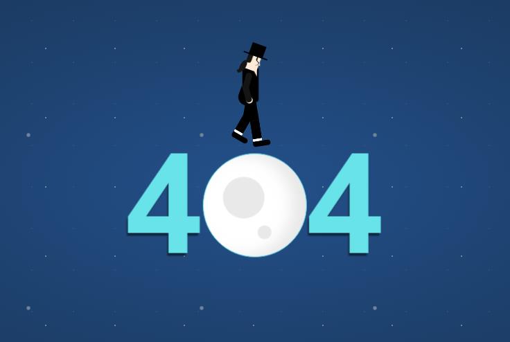 月球行走404页面