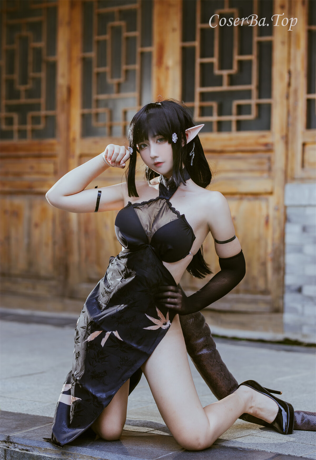 网络红人@九曲jean 明日方舟 森蚺礼服[9P 67.6M]