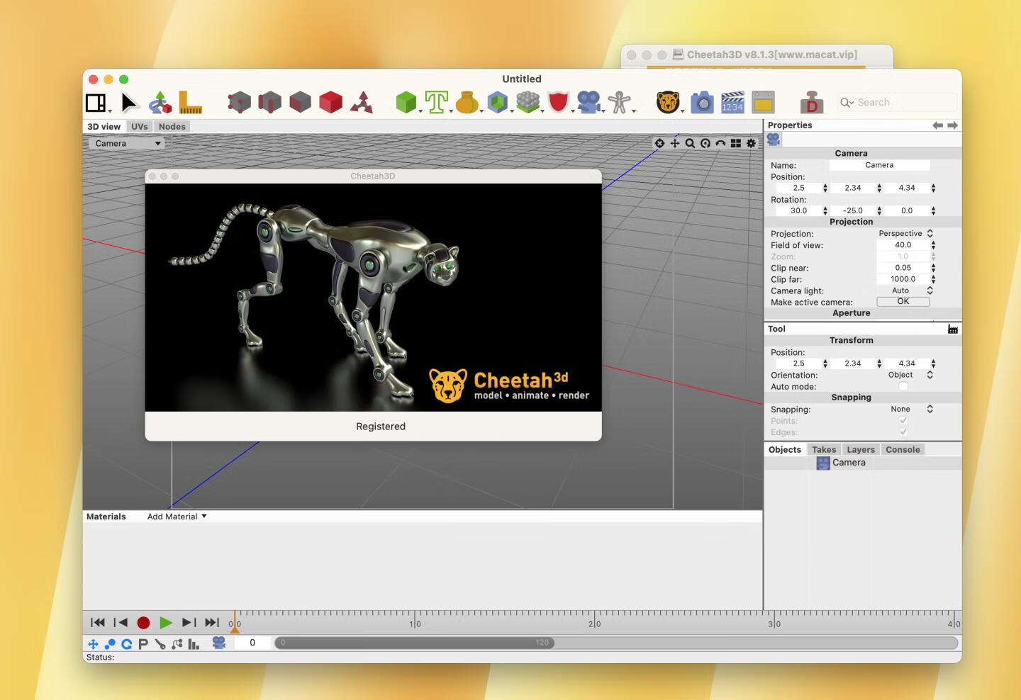 Cheetah3D for mac v8.1.3激活版 3D渲染建模软件