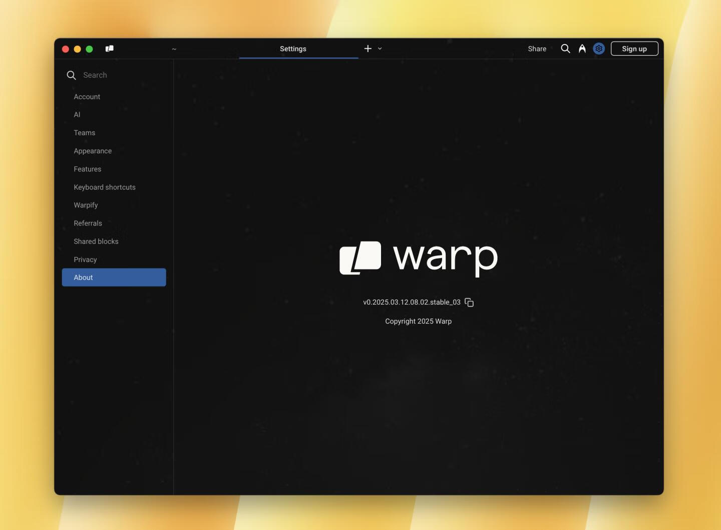 Warp for Mac v0.2025.03.12.08.02官方版 AI终端工具