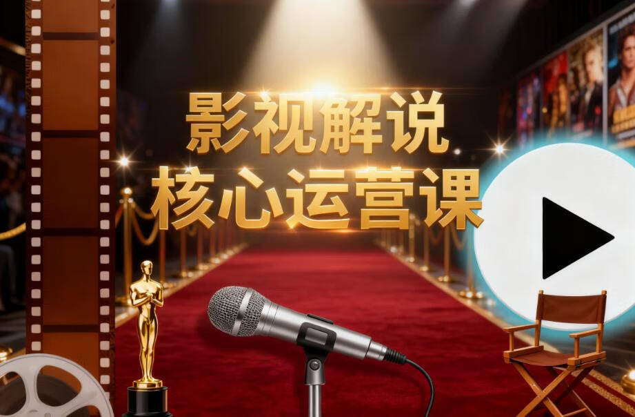 【精】影视解说核心运营课，带你触碰影视解说真正的核心-稀缺资源网