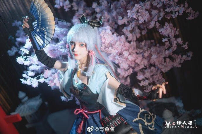 「COSPALY」原神神里绫华-12P @宵鱼鱼