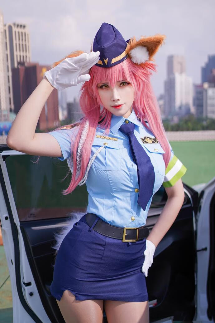 KaYa萱 NO.013 玉藻前 女警裝Ver.jpg Kaya萱不可错过的宝岛coser 探索她在碧蓝航线光辉等作品中的出色cosplay