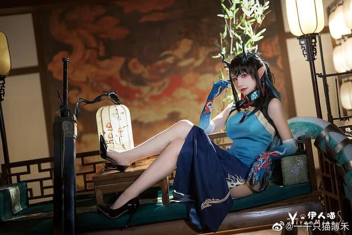 「COSPALY」明日方舟染尘烟夕-15P @一千只猫薄禾 (2).jpg