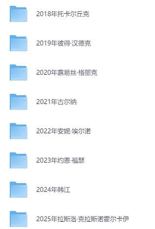历届诺贝尔文学奖合集