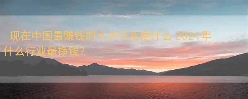 现在中国最赚钱的十大行业是什么 2021年什么行业最挣钱？