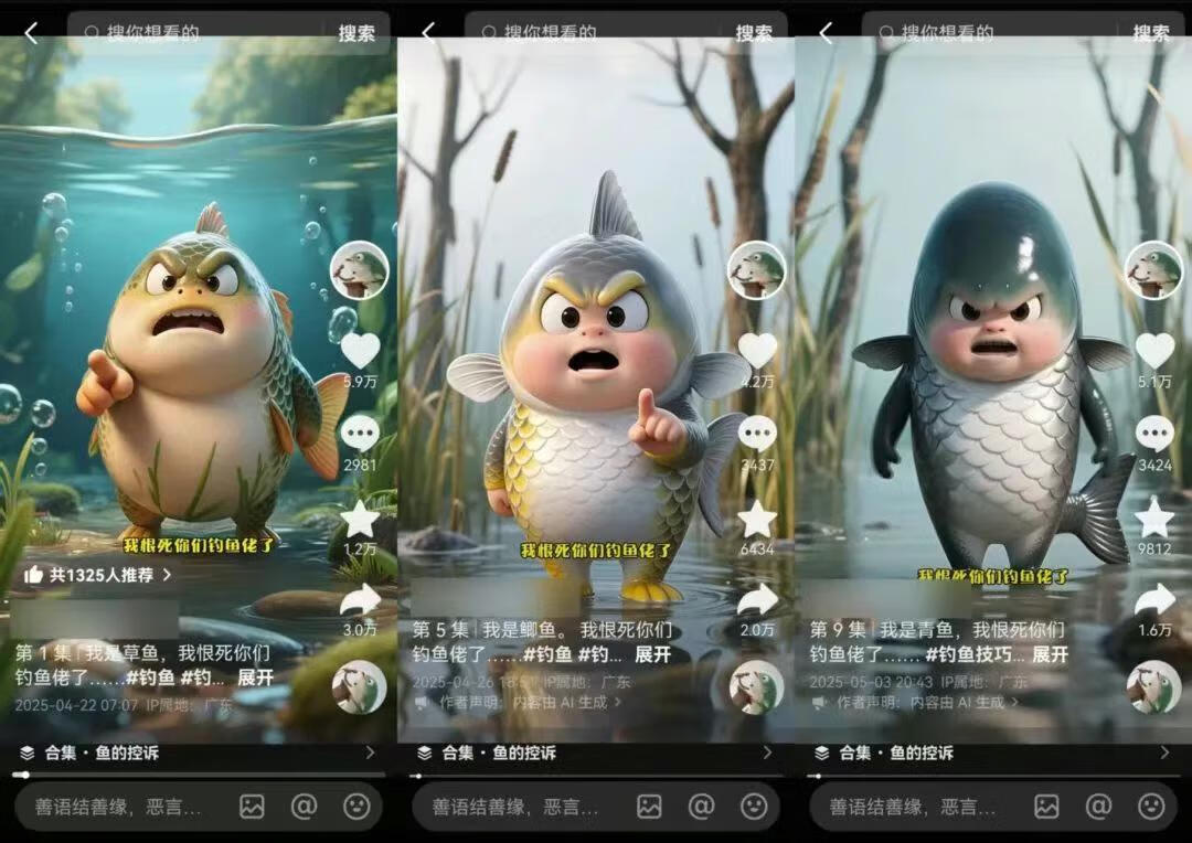 图片[1]-抖音爆火的AI钓鱼科普视频，11个作品涨粉7.4万，保姆级教程！ - 87副业网-87副业网