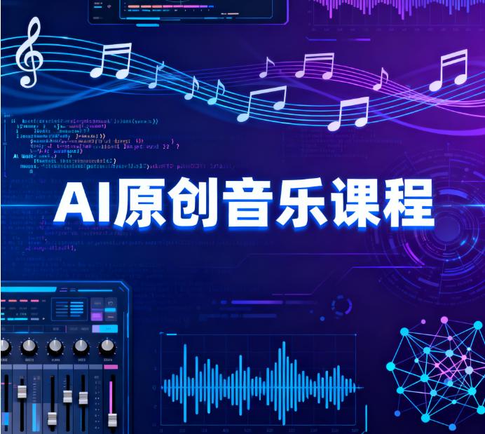 【精】AI原创音乐课程，在家可做的Ai副业，让Ai给所有人一次新的创业机会-稀缺资源网