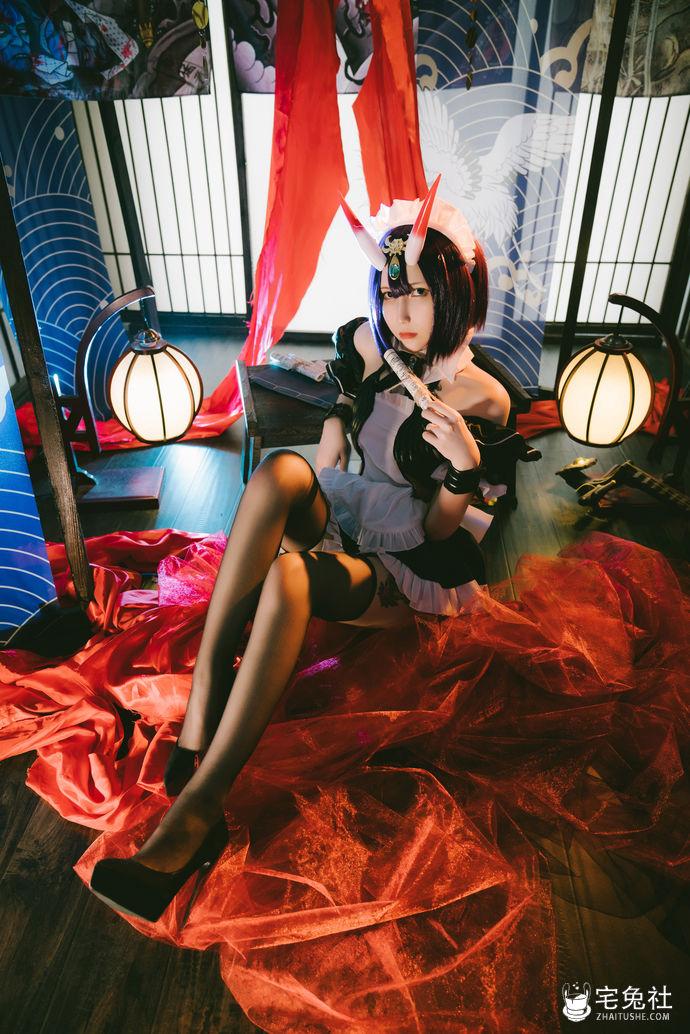 Vams子 NO.004 酒吞童子.jpg Vams子全套cos图片合集 冷艳妩媚的义眼女神