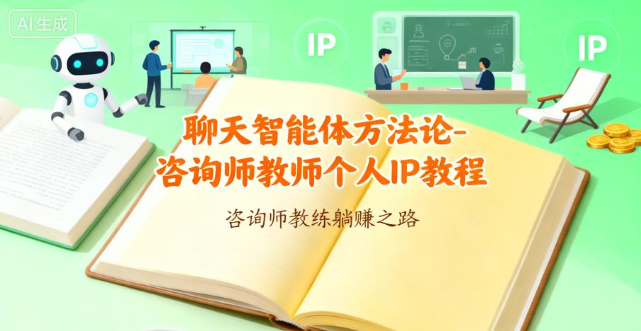 聊天智能体方法论-咨询师教师个人IP教程，咨询师教练躺賺之路-稀缺资源网