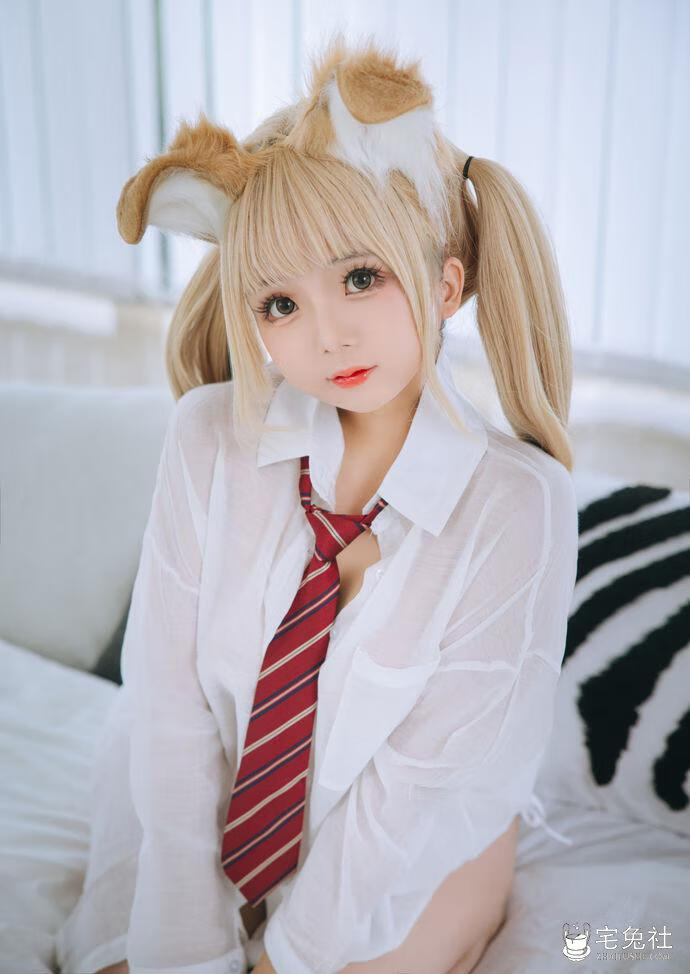 日奈娇 cosplay作品 衬衫小狗 宅兔社.jpg