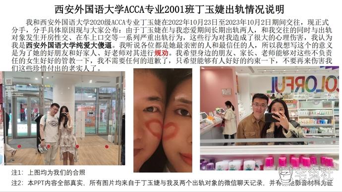 西安外国语大学丁玉婕63页ppt完整版揭露大学女友的混乱生活