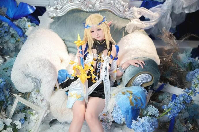 Seele麦麦-菲比&卡提希娅的蓝色花海物语[96P-315M]