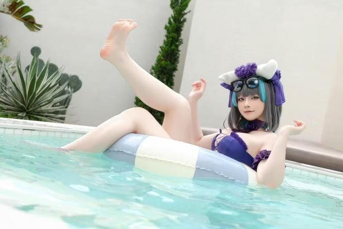 屿鱼 – 柴郡泳装 [29P-235M]