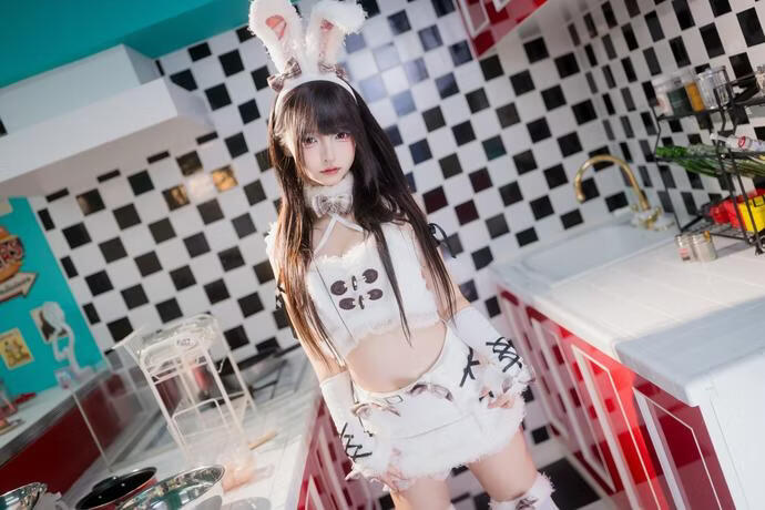 神楽坂真冬-毛绒白兔 [75P2V-318MB]