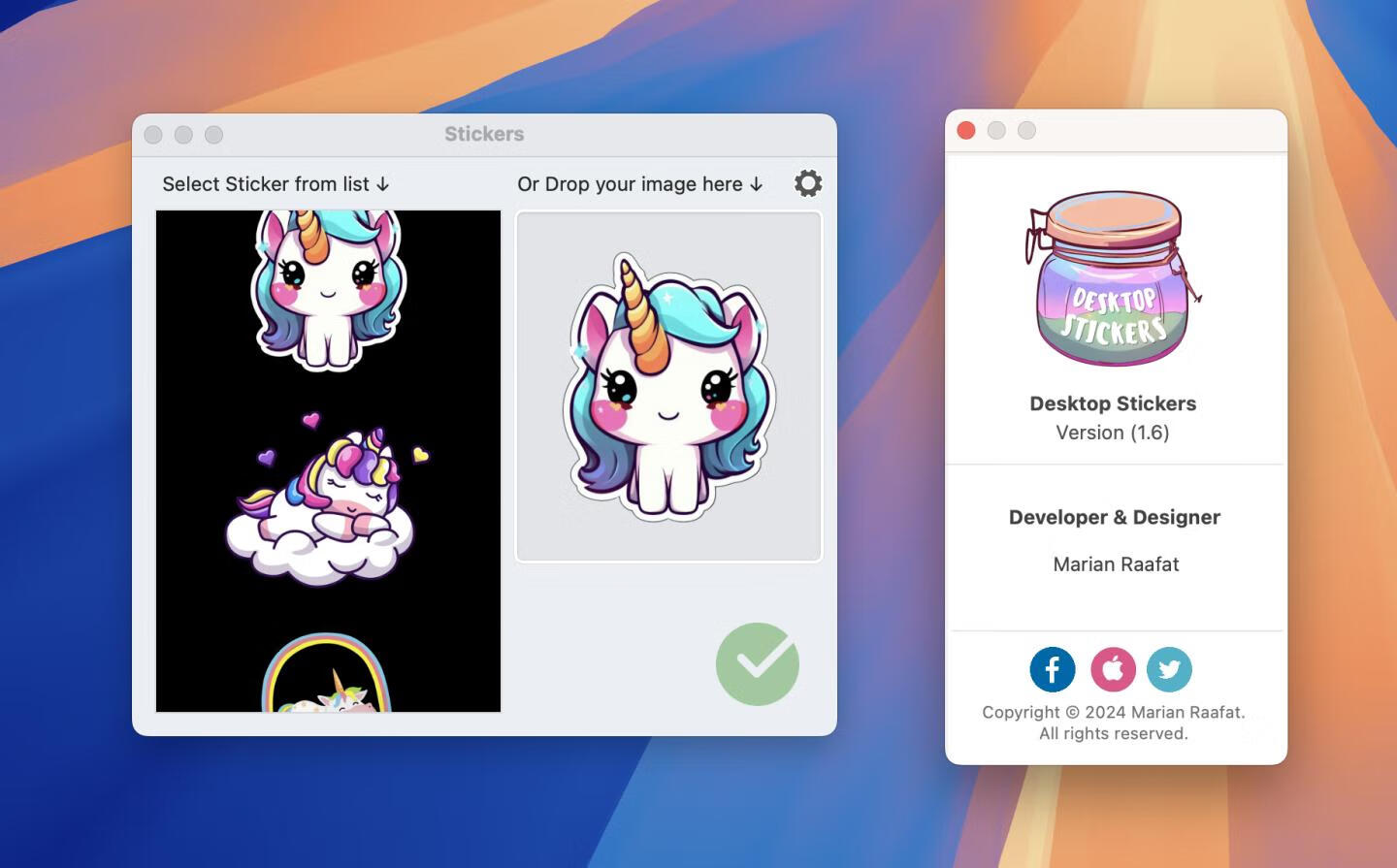 Desktop Stickers for Mac v2.74激活版 桌面贴纸